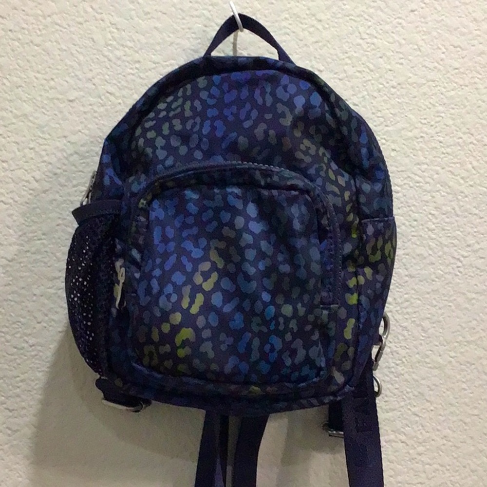 Fabletics Blue Leopard Nylon Mini Sport Backpack - Picture 7 of 7
